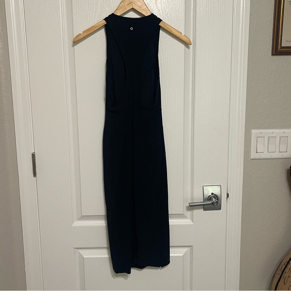 PATRITZIA PEPE Stretch Sheath Dress Silver Grommet Sporty Stretch Fabric Small - Picture 6 of 7